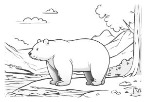 раскраска медведь